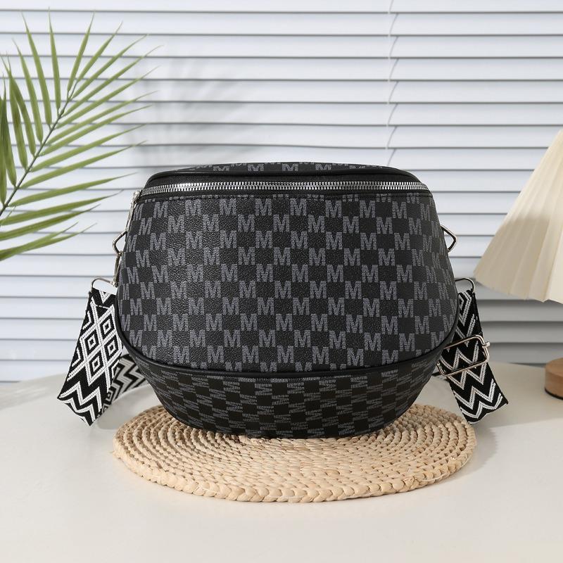Bag women's new retro printed women's fanny pack fashionable versatile shoulder bag trendy messenger bag breast bag women