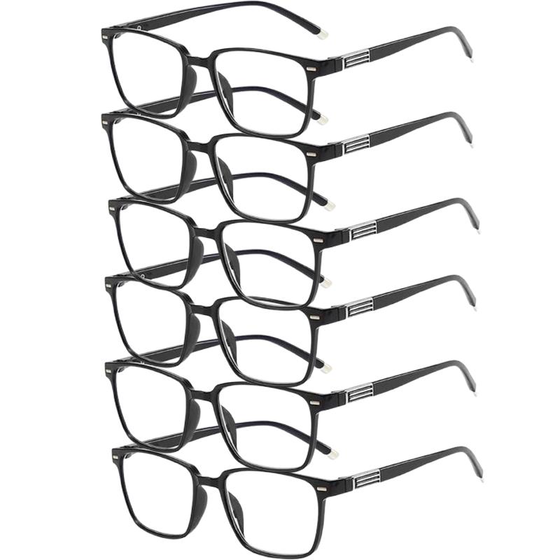 6PCS Fashion New Anti-Blue Light Reading Glasses for Men Optical Computer Glasses Presbyopia Reading Eyelasses +0~+4.0