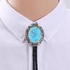 Men Denims Necktie Western Bolo Tie Shirt Chain Bolo Collar Rope Leather Tie for Western Styles