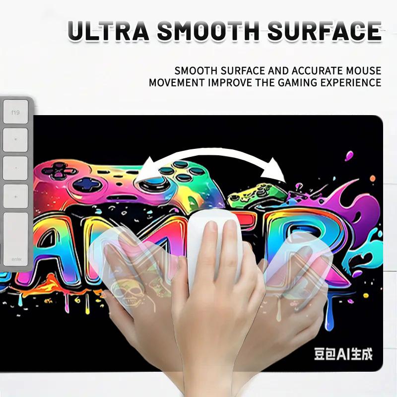 1PC Gamer Gamepad Oversized Mouse Pad - Non-Slip Rubber Base Perfect for Office School Esports Home Decor Desk Mat 134A