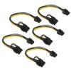 5pcs 6pin Female to 8pin Female (6pin 2pin) Power Cable Graphics Card Adapter Cable Cord