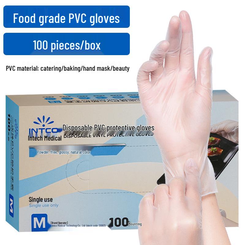 PVC Medical Grade Disposable Gloves for Kitchen, Catering, Housework, and Beauty