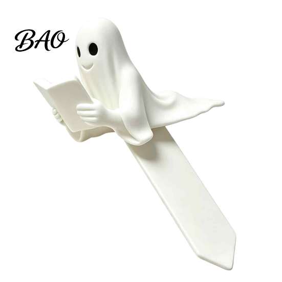 Small Gift for Book Lovers Ghost Reading Bookmark, 3D Printed Halloween Page Marker, Funny Desk Ornaments Lightweight PLA Clip Students And