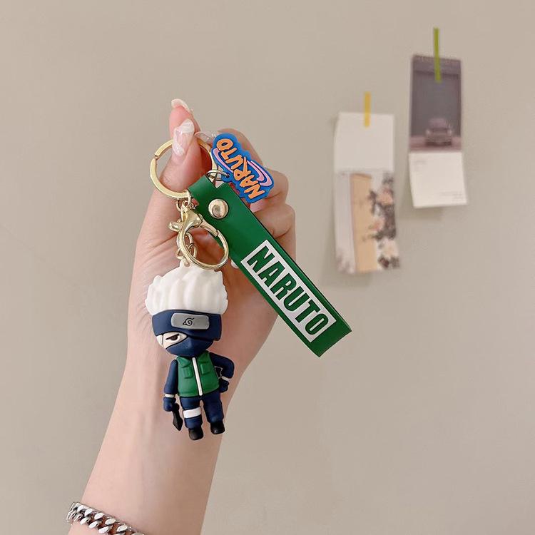 Naruto Anime Keychain Hatake Kakashi Uzumaki Narutos Keyring Cartoon Uchiha Sasuke Pendant Keychains Children Toys Cute Gifts