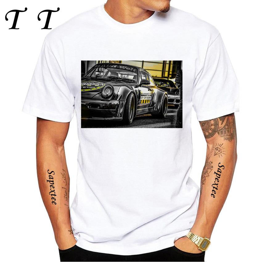 New Summer Men Short Sleeve RWB 997 Manga Style It All Starts With A Dream Car Classic T-Shirt Hip Hop Boy White Casual Tees