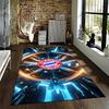 """FC Bayern München Logo Teppich mit futuristischem Neon-Design"" Geeignet für die Verwendung als Anti-Rutsch-Matte für Wohnzimmer, Schlafzimmer, Sofas"""