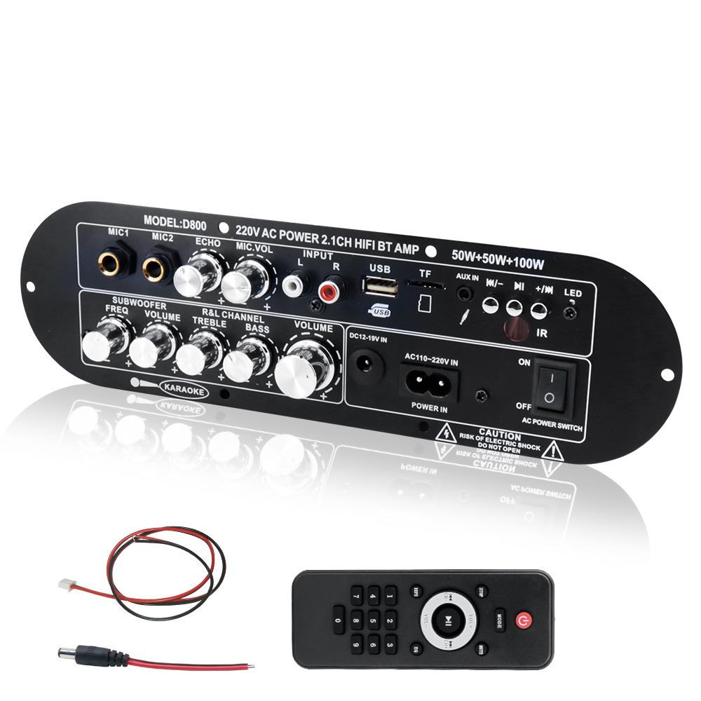 DC 12-19V D800/D900 Bluetooth 5.0 Digital Amplifier Board 2.1 Channel 100W Large Power Output for Home and Outdoor Sound System