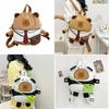Panda Capybara Cartoon Backpack Student Cute Bag Multiple Compartments Storage