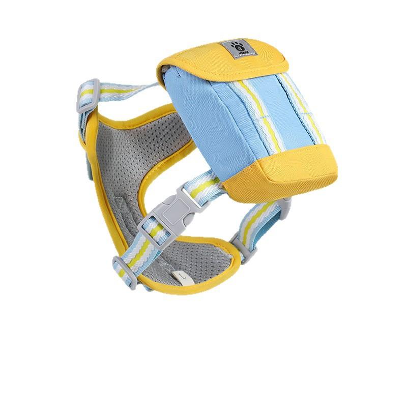 New Dog Chest and Back Straps, Small and Medium-sized Pet Leashes, Portable Pet Backpacks, Teddy Small Backpacks