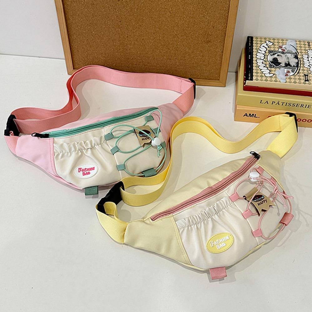 Girly Sports Single Shoulder Bag Japanese Style Fanny Pack Casual Crossbody Chest Bag  Gym