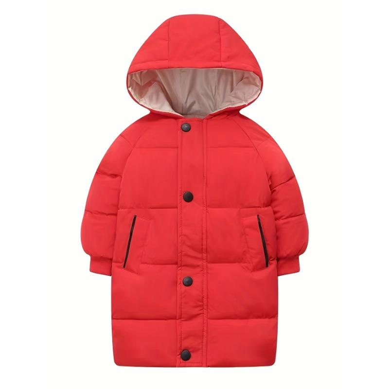 Kids Hooded Puffer Coat 90cm красный