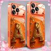 Funda de cristal para teléfono con letra A de León Dorado adecuada para iPhone 17 16 15 14 13 12 11 Pro/Max/Plus, cubierta trasera anticaída y a prueba de golpes