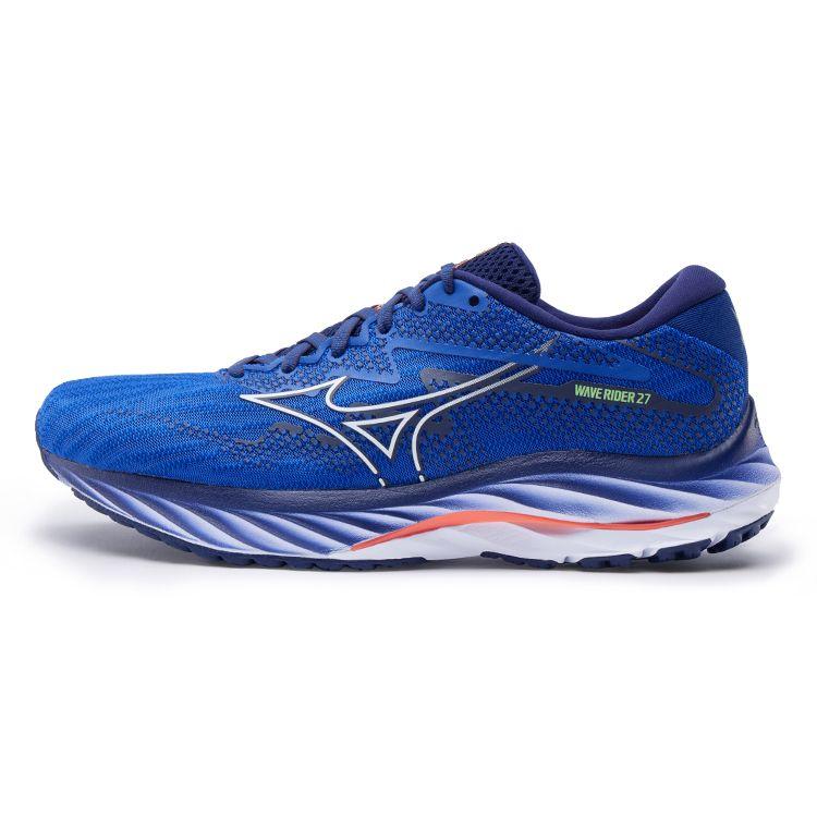 Mizuno Wave Rider 27 Mens Low-top Blue Casual Running Shoes Shockabsorbent Breathable & Responsive J1GC230305 41