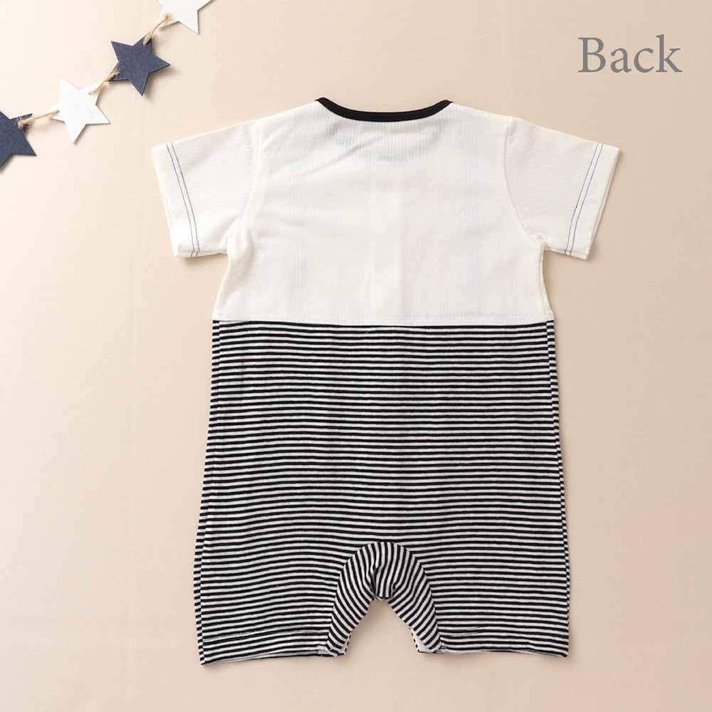 de Jersey Border Shortalls for Newborns and Baby [Cream Coco] Spring/Summer Suspender-Style Babies, Cool, Stylish, Cute, Stylish, Coveralls, Simple,