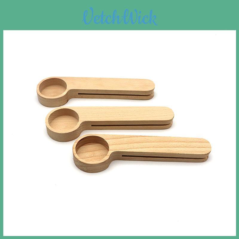 Wooden Milk Powder Spoon With Clamp For Home Use And Coffee Preparation