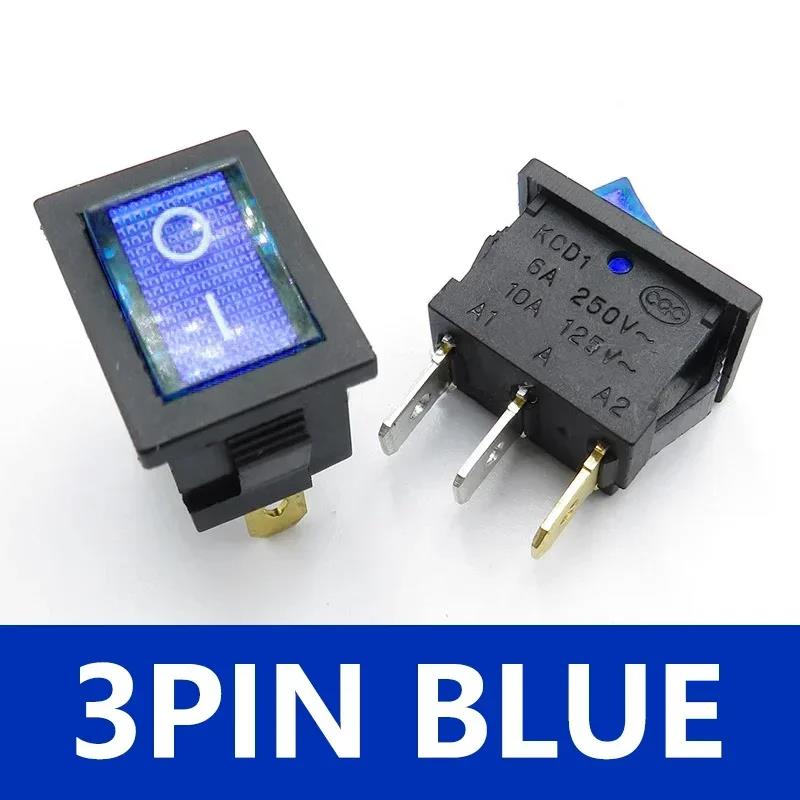 5/20Pcs KCD1 Ship-shape Power Switch ON OFF 10A 125V 6A 250V 2Pin/3Pin/4Pin Rocker Switch Switches 15*21mm