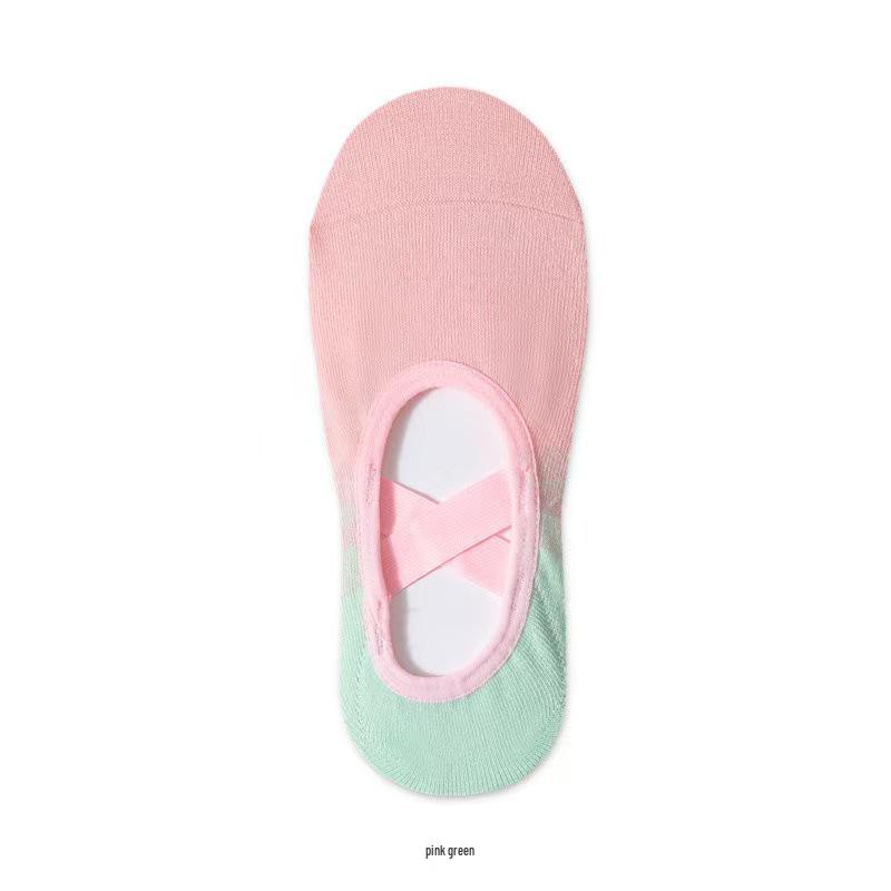 Gradient Silicone Non-slip Mid-calf Women's Yoga Socks - Versatile and Colorful for Sports and Pilates