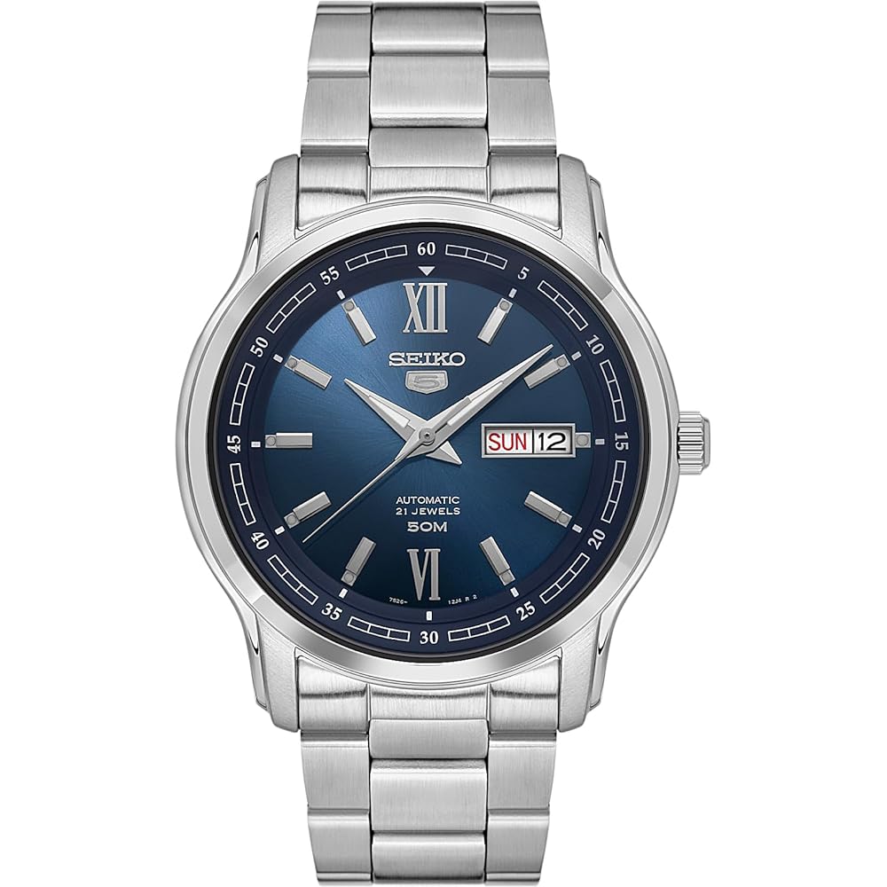 Seiko 5 Automatic SNKP17K1 Men s Watch Stainless Steel Case Black Dial 21 Jewels