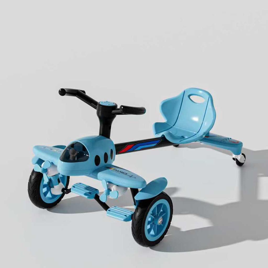 Kids' Pedal-Powered Airplane Trike: Drift, Slide & Rotate for Ages 3-6