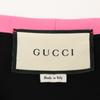 GUCCI [Domestic Regular] 577114 Design Piping GG Button Sleeveless dress 36 Black x pinkUsed