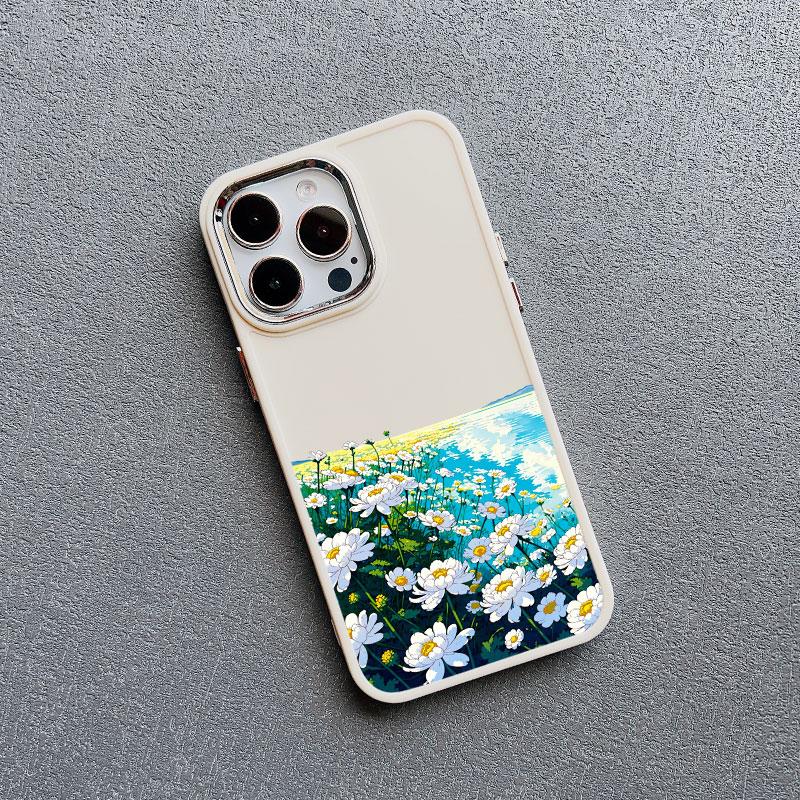 Summer Daisy Flower Phone Case for IPhone 11 12 13 14 15 Pro Max 15 14 8 7 Plus SE 2020 XS X XR Shockproof Silicone Back Cover