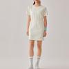 Skechers Godri Simple Knitted Breathable Sports Short Sleeve Dress Women dresses Tofu-White P225W175-0211