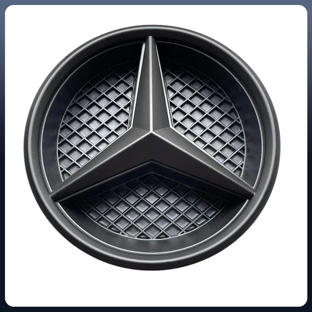 Samolepka na auto Pro Mercedes Benz Stříbrná a černá Styl OE Hvězda na přední mřížce Chromové logo Odznak Vhodné pro Mercedes Benz E200 E25