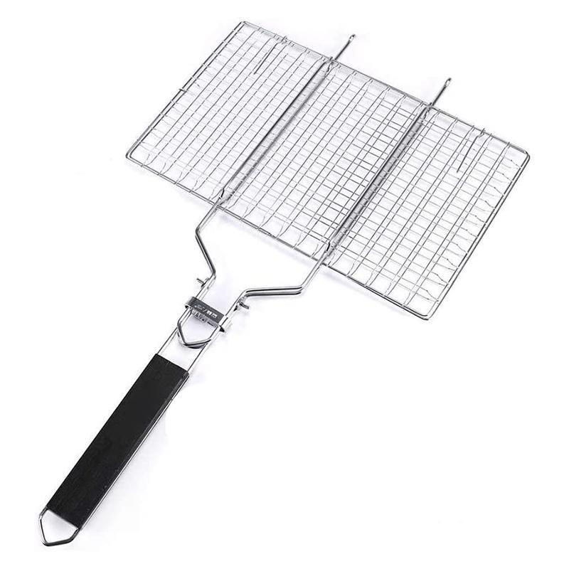 Non Stick BBQ Grilling Basket Stainless Steel Grill Mesh Mat Meat Vegetable Steak Grill BBQ Net Outdoor BBQ Picnic Barbecue Tool