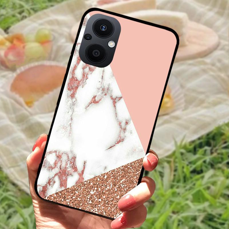 Case For OPPO Reno 7 8 Lite 5G Covers Soft Silicon Lion Wolf TPU Phone Cover for Oppo Reno7 Z 5G Reno 7Z 7Lite Cases Cool Marble