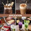 100Pcs Individually Wrapped Wood Blenders Eco-Friendly Stir Sticks Coffee Stirrers  Hot Chocolate