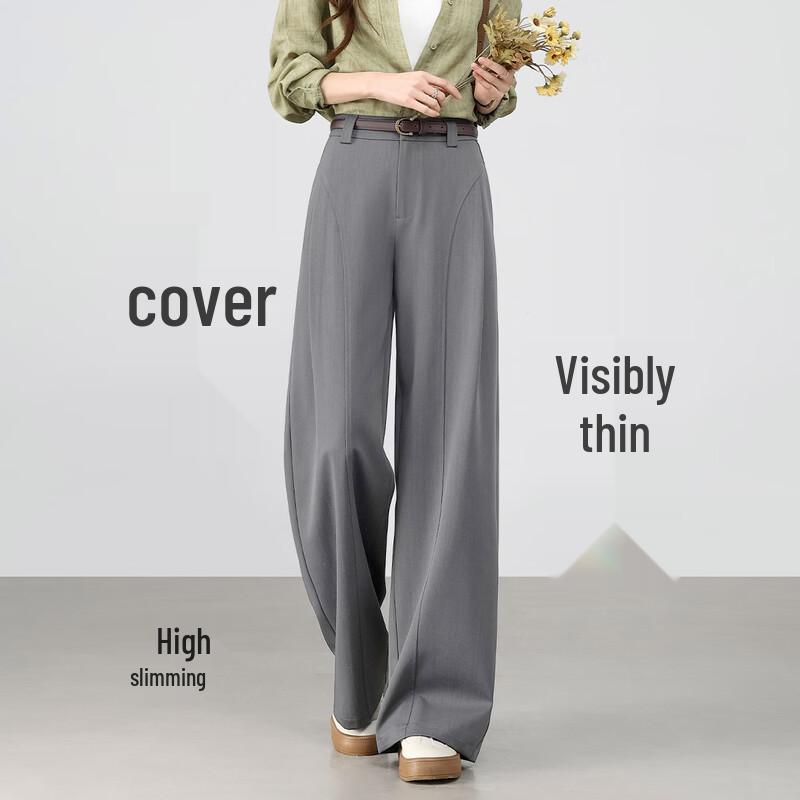 HSTYLE Women s Spring Wide-Leg Pleated Suit Pants XL