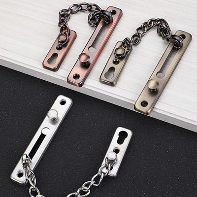 Stainless Steel Door Inner Latch Buckle Anti-theft Door Chain Lock Home Door Bolts Sliding Fastener Security Tool Hardware