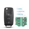 KEYYOU 3 Button Flip Remote Car Key Fob For VW PASSAT Polo Skoda Seat CADDY Golf Beetle JETTA 1J0959753 DA/AH 1K0959753G 434Mhz