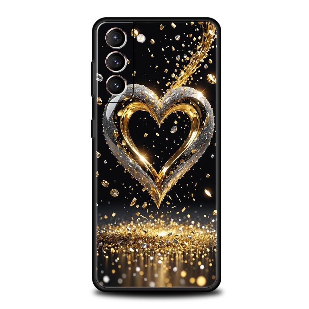 Colored Love Heart Printed Phone Case for Samsung Galaxy S26 S25 S24 S23 S22 S20 S21 FE Ultra S25 Edge Plus 5G Soft TPU Cover