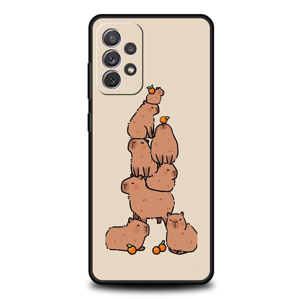 Cartoon Capybara Couple Paired Case for Samsung A51 A71 A21S A12 A11 A15 A25 A31 A41 A23 A33 A53 A73 A05S A13 5G A35 A55 Cover