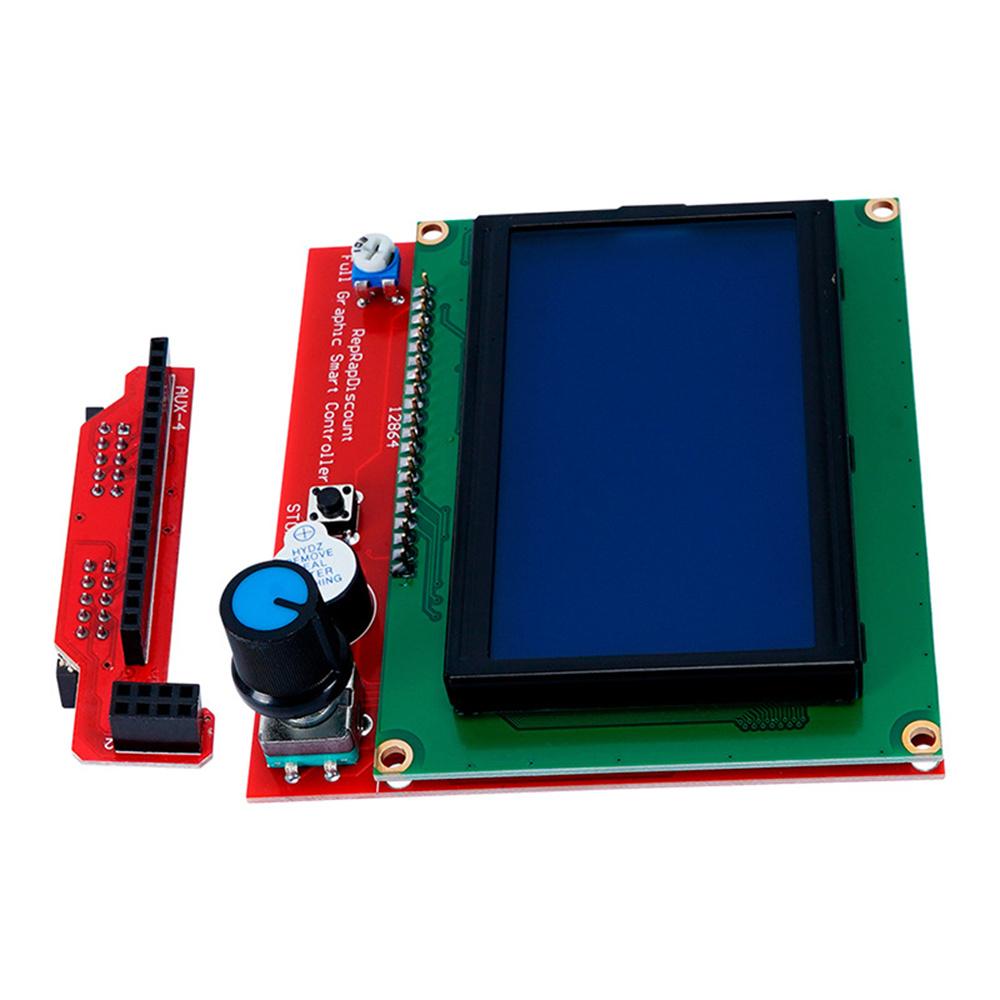 Full Graphic Smart Controller 12864 LCD Display W/Cable For RAMPS 1.4 3D Printer
