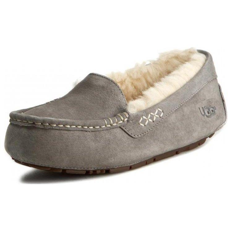 UGG Ansley Slippers Suede Simple Comfortable Casual Shoes Women slippers Light-Gray 3312-LGRY 39
