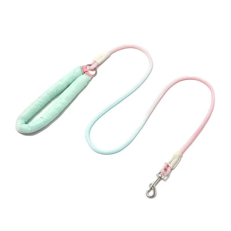 

Pet Hand Holding Rope Dog Training P Rope Small Size Dogs P Chain Collar Explosion-Proof Dog Leash Teddy/Pomeranian Pet Supplies 1.5 m free size Metal buckle version-Green