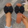 Women Slippers Trend Bow Anti Slip Sandals Wear-resistant Shoes Women Soft Sole Flat Heel Slippers Home Slides Women