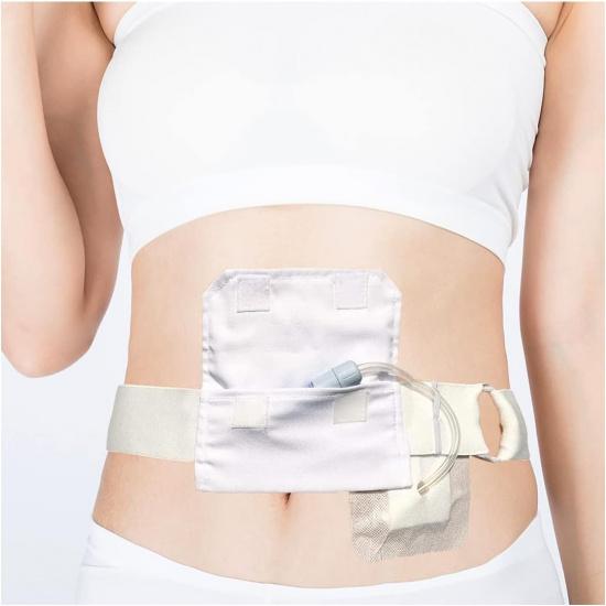 G Tube Holder Catheter Peg Tube Bag Cover Drainage Belt Abdpminal Dialysis Protector Fixation Device Medical Professional Nursing for Patients