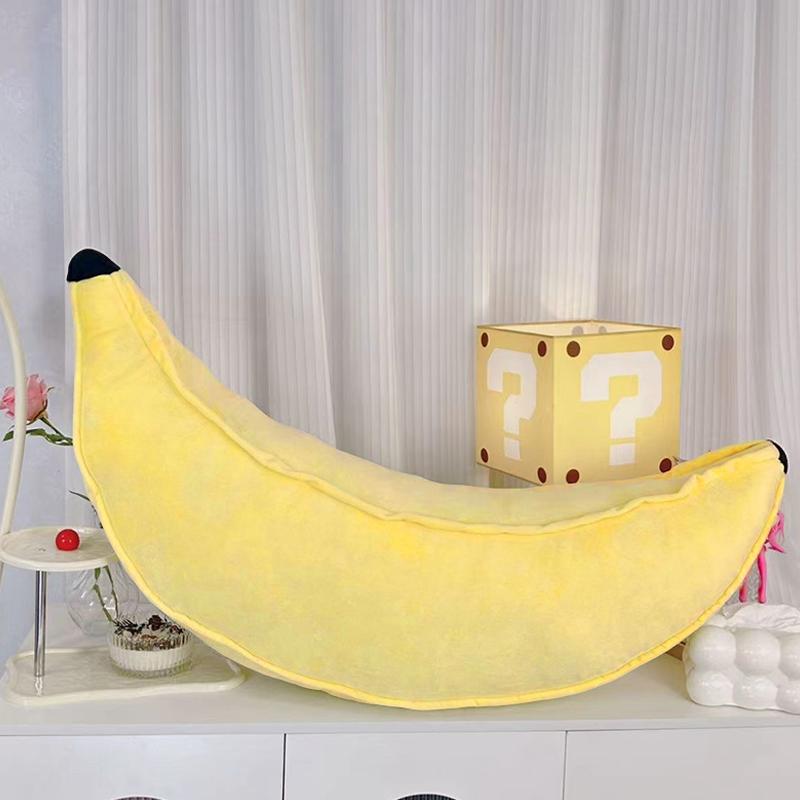 60/80cm Realistisches Bananen-Stofftier Frucht-Stoffpuppe Langes Kissen Schlafzimmer Wohnzimmer Haus Kunst Dekor Ornament Geschenk Kinder Junge Mädchen
