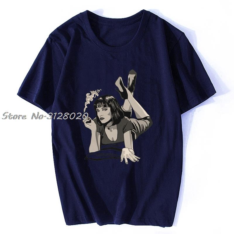 Christmas Quentin Tarantino Movie Pulp Fiction TShirt Men Cotton TShirt Tees Tops Streetwear Harajuku Clothes Casual T Shirt S