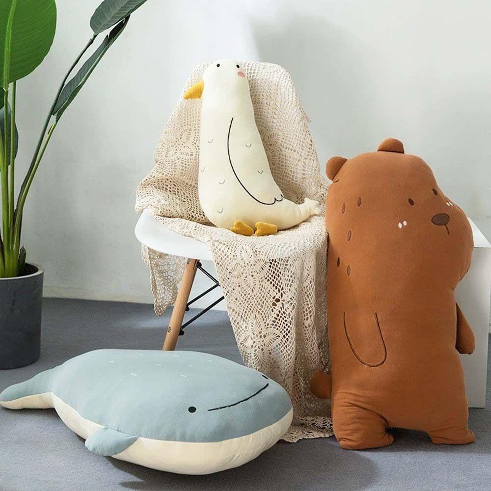 Cushion Forest Ocean Animal Bear Plush Toys Seabird Plush Pillow Whale Plush Doll Stuffed Animals