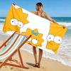 The Simpsons Art Print Beach Towel, Large Soft Quick Dry Towel for Beach Camping Swimming