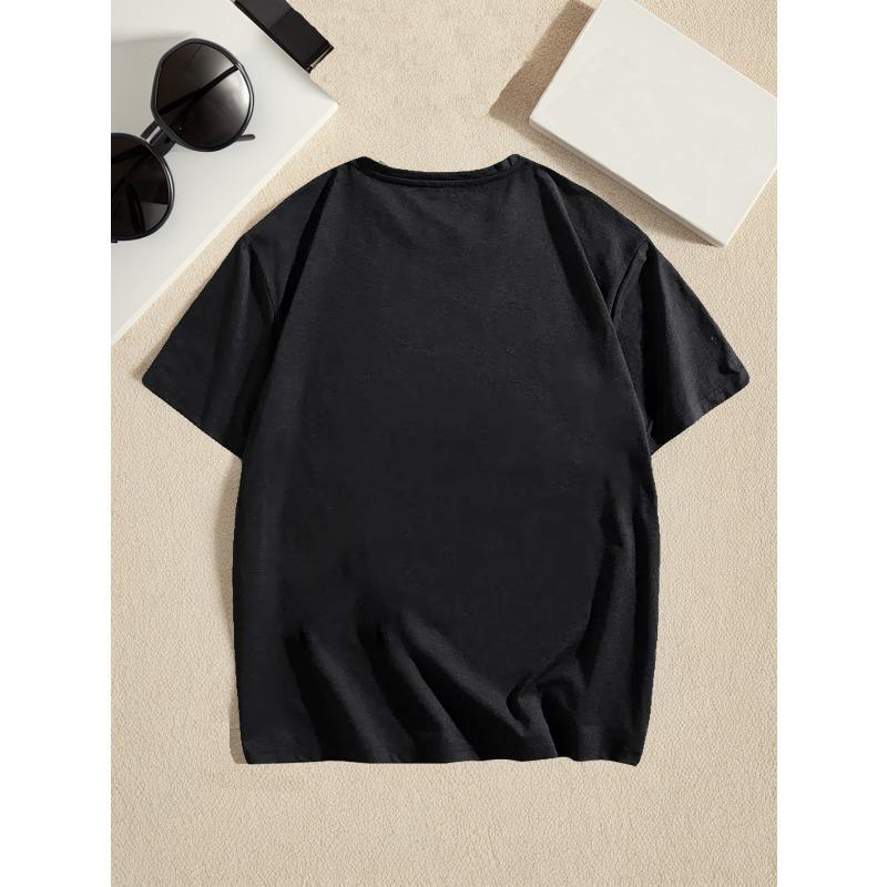 European sizes Men's T-Shirt Crew Neck Casual Regular Fit for Men Comfortable Fashionable Tee Tops Short Sleeve T-shirt