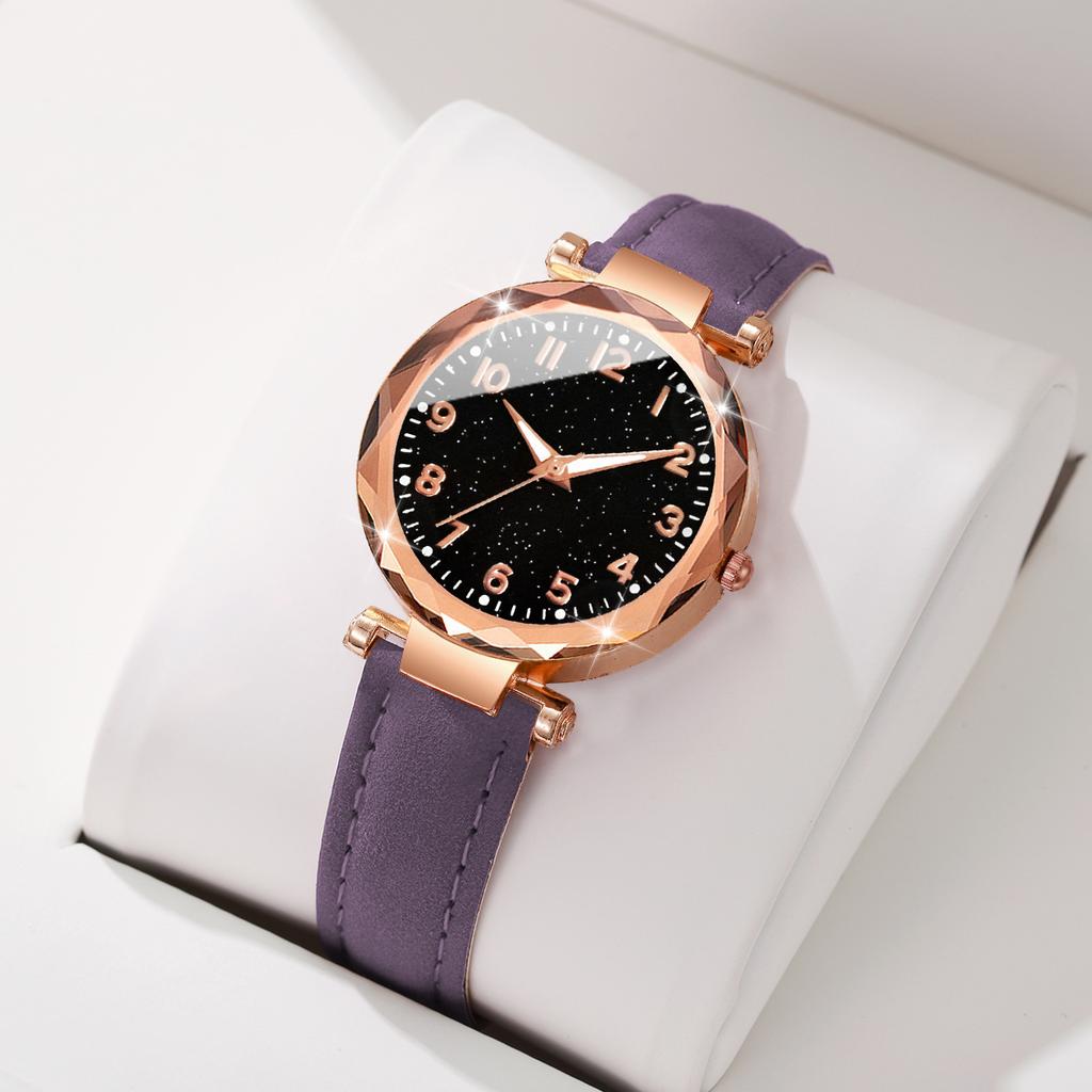 Modny Zegarek Kwarcowy Damski z Arabską Tarczą Casualowy Skórzany Pasek Zegarki na Rękę dla Pań Zegar Reloj Mujer