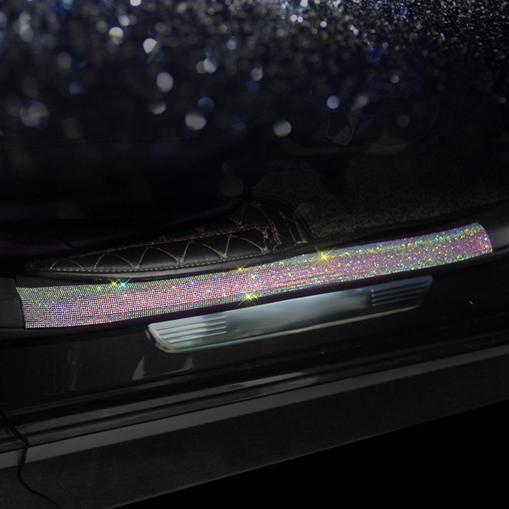 45CM Strass Auto Aufkleber Dekoration Auto Multifunktions Schwelle Schützen Aufkleber Band Auto Schutz Kratzfest