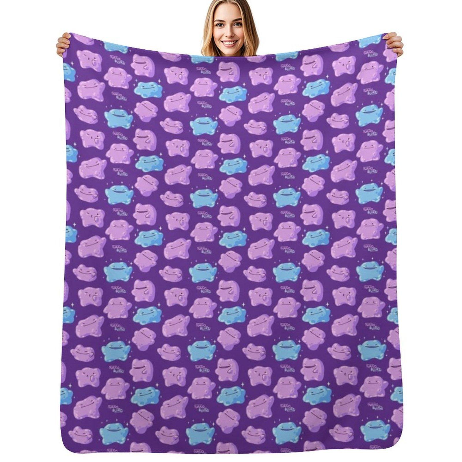 Grape Jelly Mon Throw Blanket Year Round Soft Comfortable Blanket for Home Size: 75*100cm, Weight: 230 GSM
