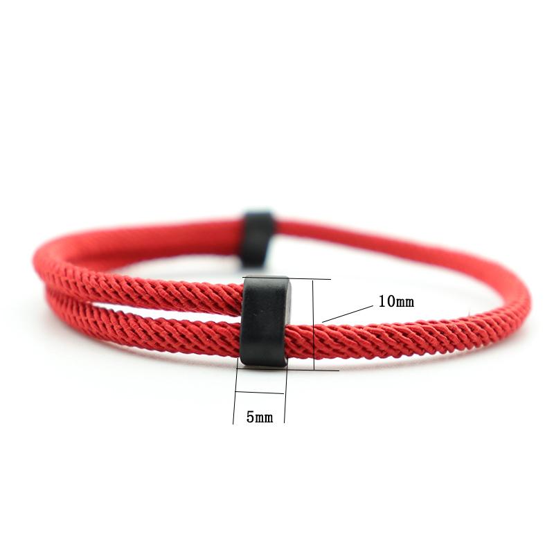 New Men Bracelet 4mm Adjustable Milan Rope Braslet Black Red Thread Braclet Yoga Meditation Jewelry Gift For Boyfriend Pulsera