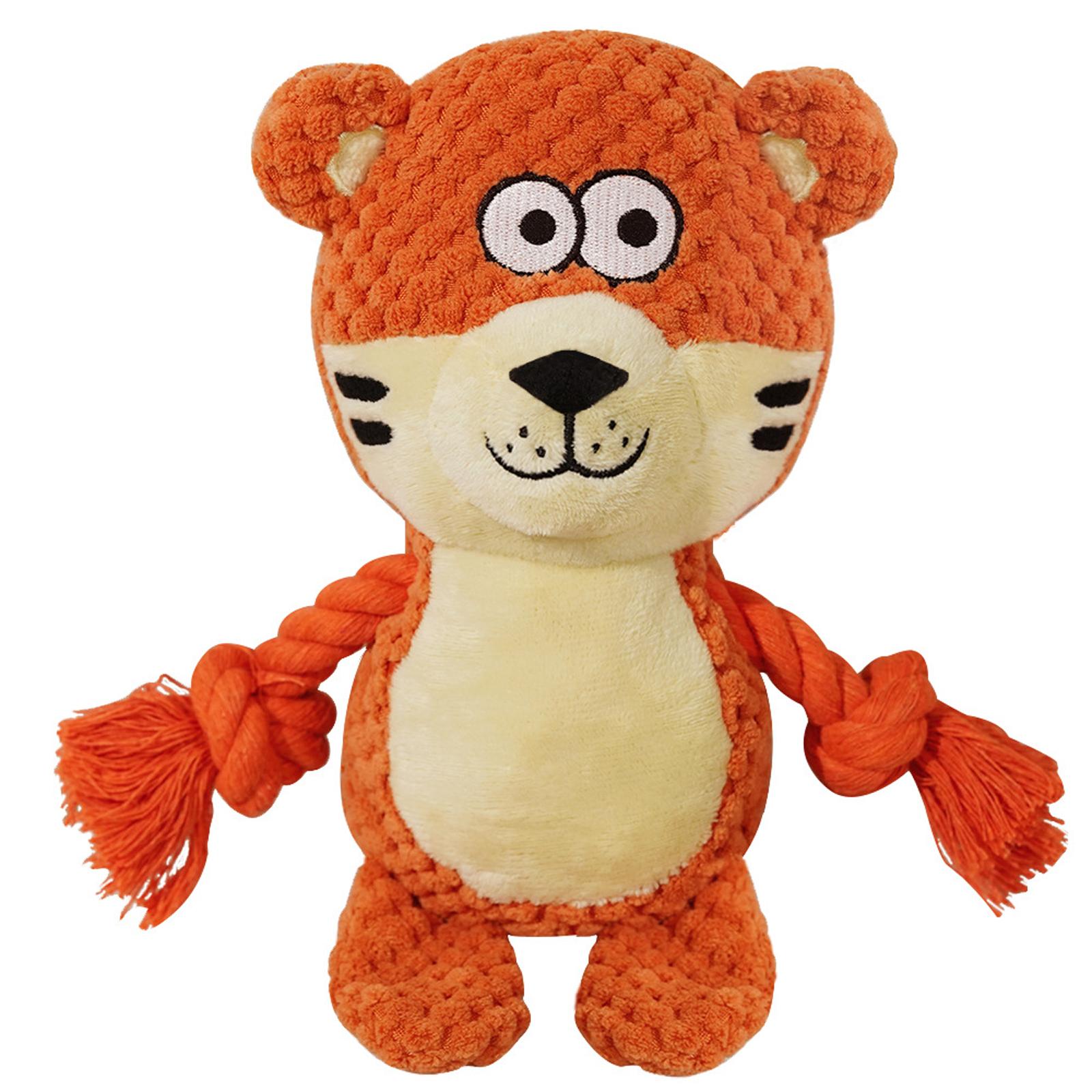 Pet Plush Squeaky Toy With Cotton Rope For Teeth Grinding, Dog Toy, Pet Supplies. One Size